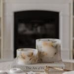 Amalfi Coast Scented Small Pillar Candle styled with a larger Grande Pillar.